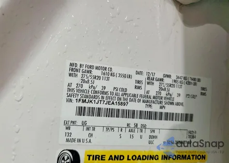 2018 Ford Expedition Max Xlt from USA, damaged, VIN 1FMJK1JT7JEA15897